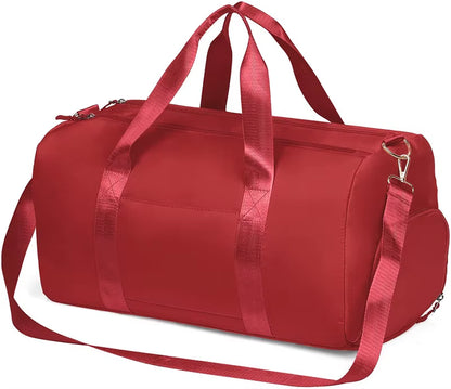 Custom Logo Waterproof Polyester Men Women Girls Travel Overnight Large Sport Gym Duffle Duffel Tote Bag with Shoe Compartment