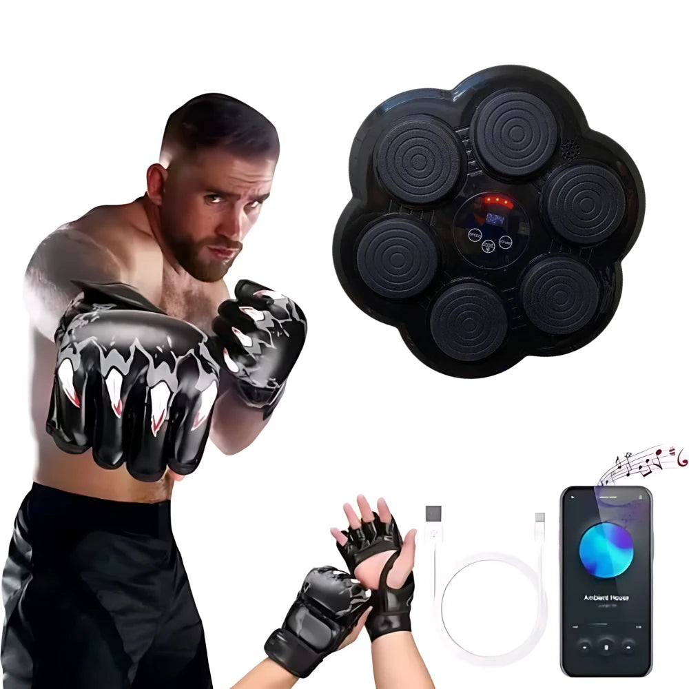 Smart Boxing Machine Punch with Boxing Glove Smart Bluetooth Music Wall Target for Home Workout
